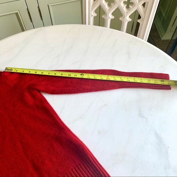 NWOT Banana Republic Red Cashmere Cabled Cowl Neck Sweater Sz S - Picture 9 of 9